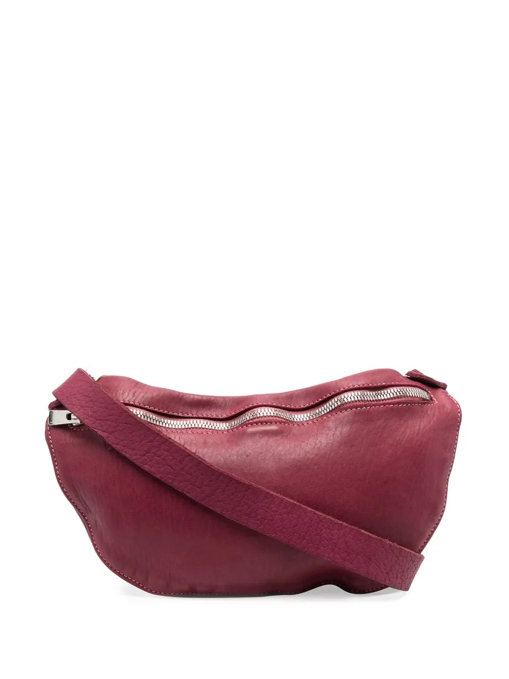 

Guidi zipped leather shoulder bag - Pink