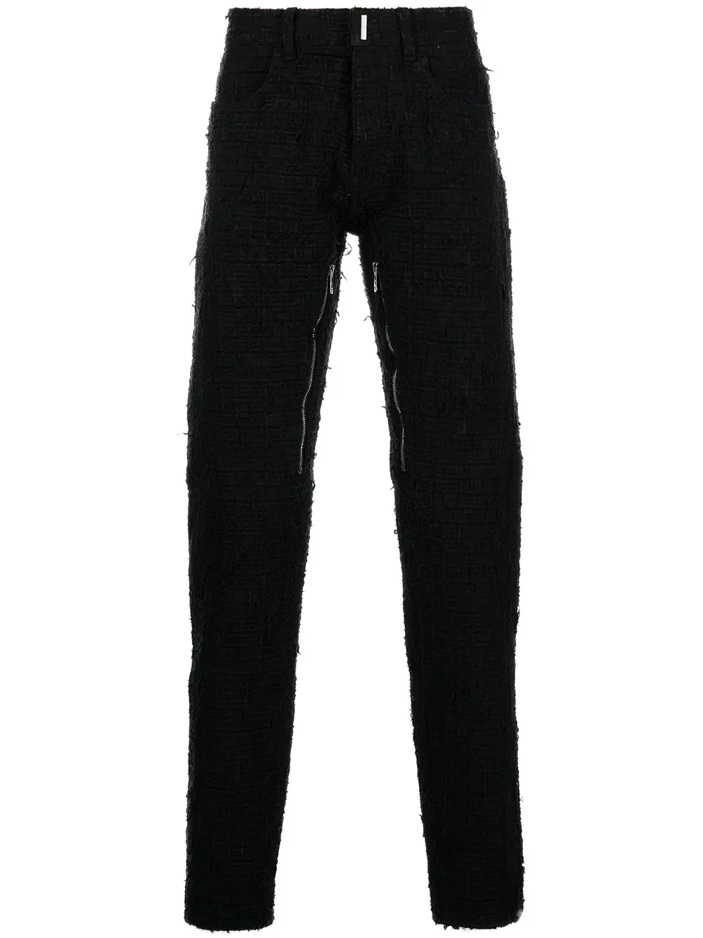 

Givenchy zip-detail textured 4G denim jeans - Black