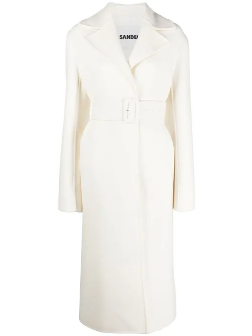 Manteau ceinturé à simple boutonnage - Jil Sander - Modalova