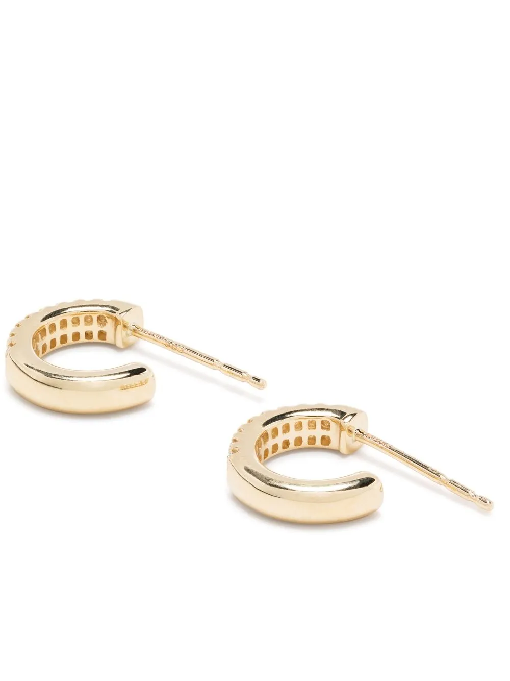 Shop Mizuki 14kt Yellow Gold Diamond Hoop Earrings