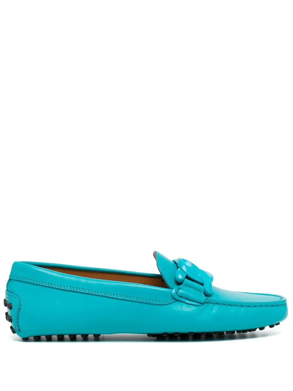 

Tod's mocasines con detalle de cadena - Verde