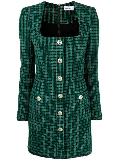 Becca checked tweed minidress