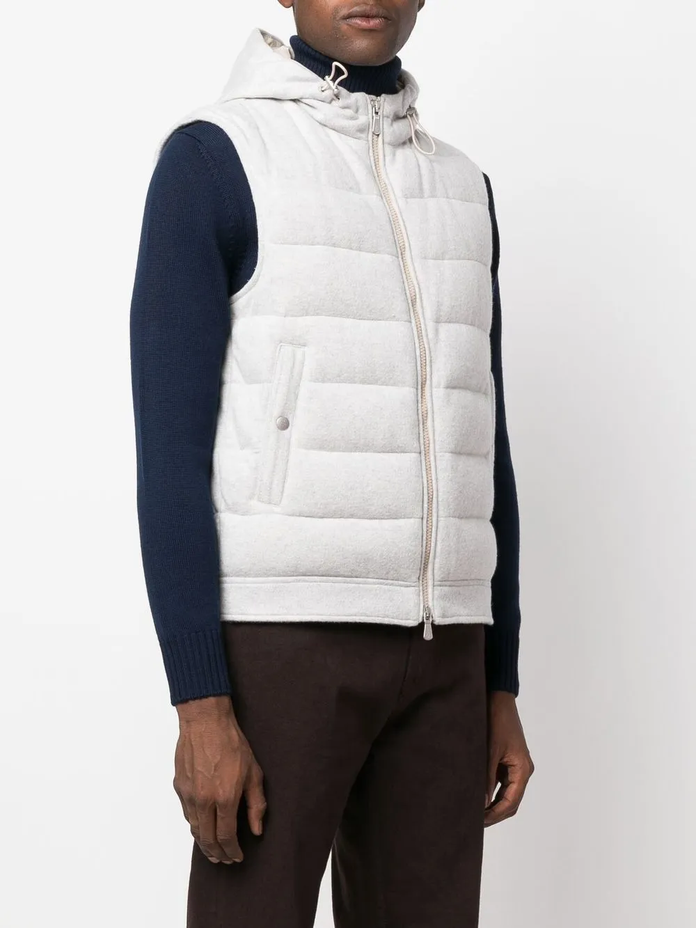 Eleventy Felted Padded Gilet Jacket Farfetch