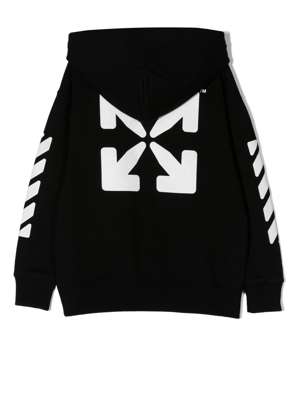 Off-White Kids Hoodie met logoprint - Zwart