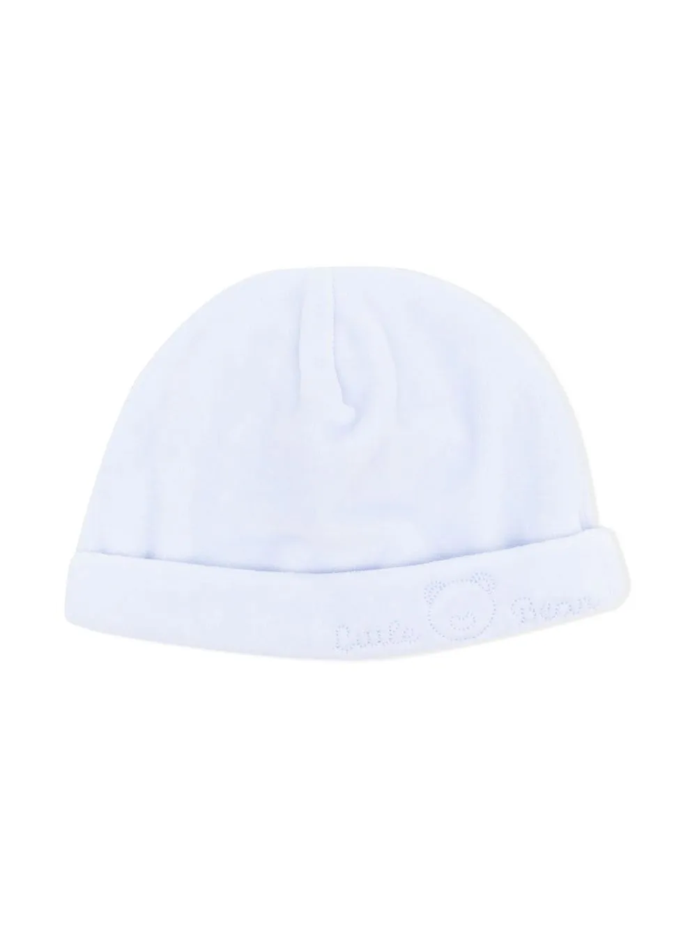 

Little Bear logo-embroidered velour beanie - Blue