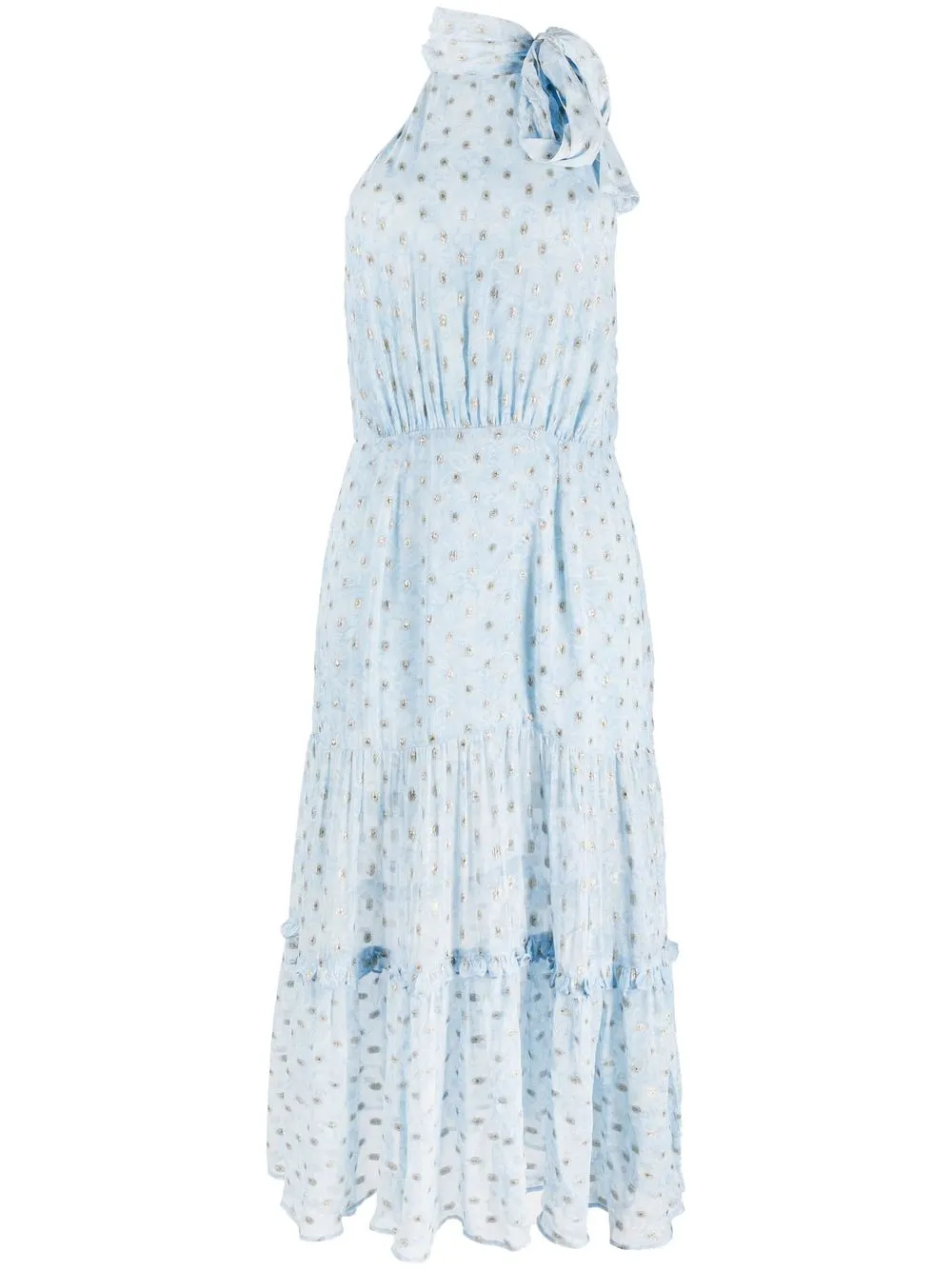 

Rixo Eleanor polka-dot halterneck dress - Blue