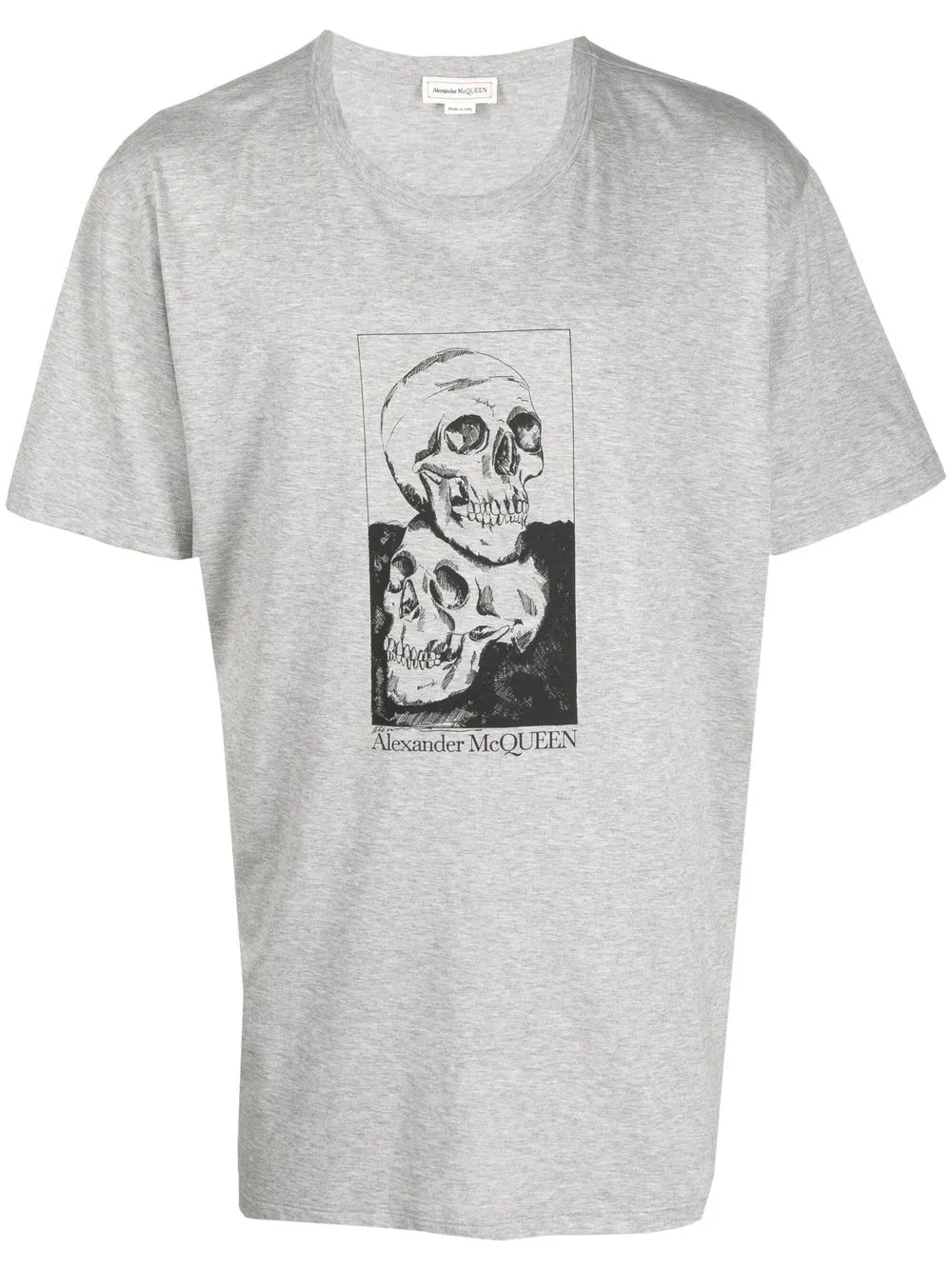 

Alexander McQueen playera con motivo Skull - Gris