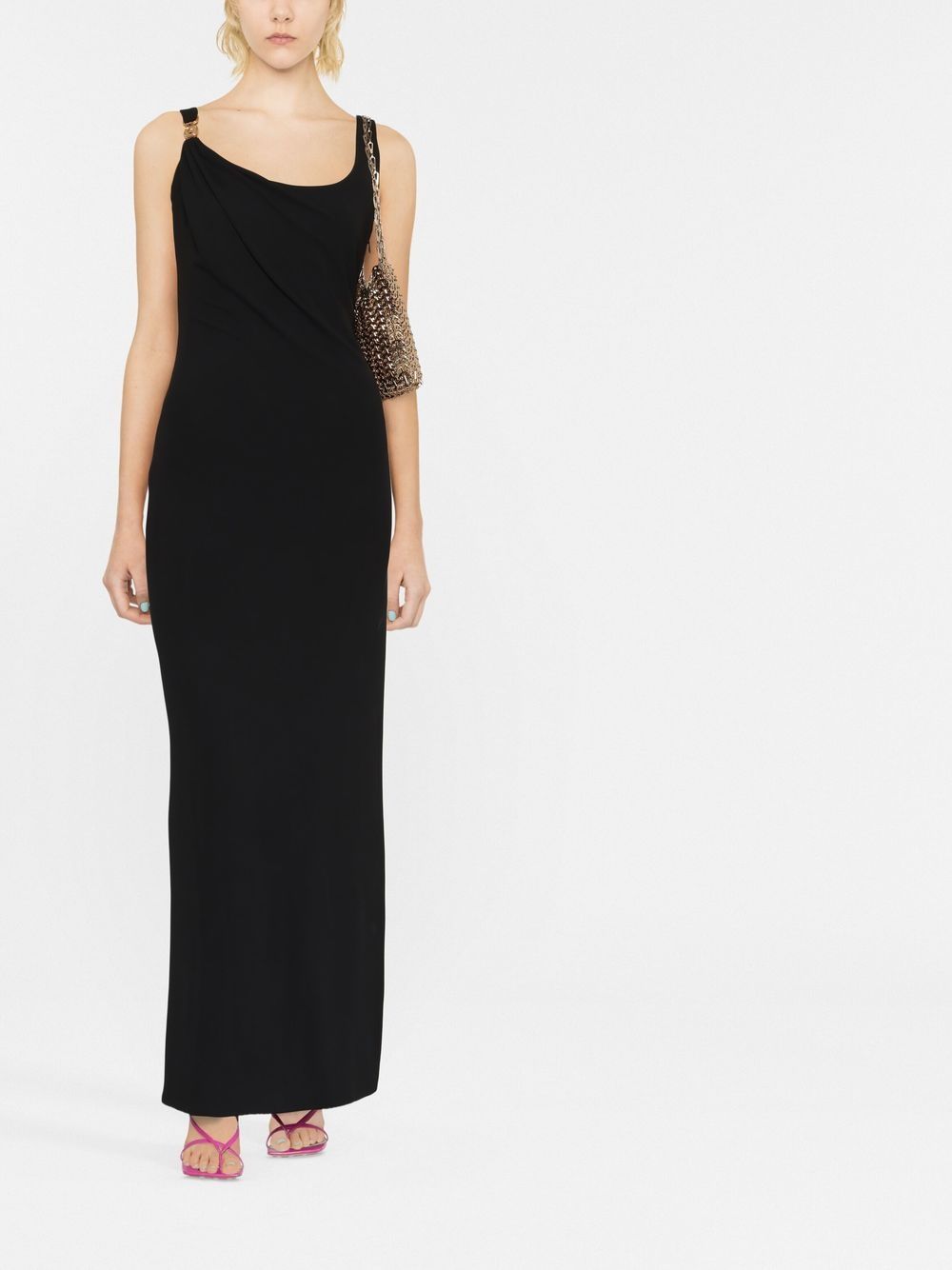 Versace Maxi-jurk met print - Zwart