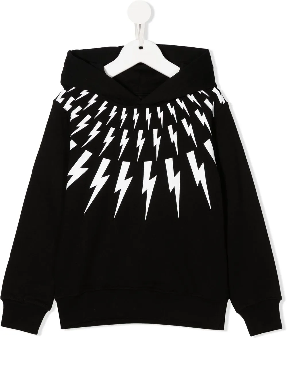 

Neil Barrett Kids hoodie con motivo de rayo - Negro