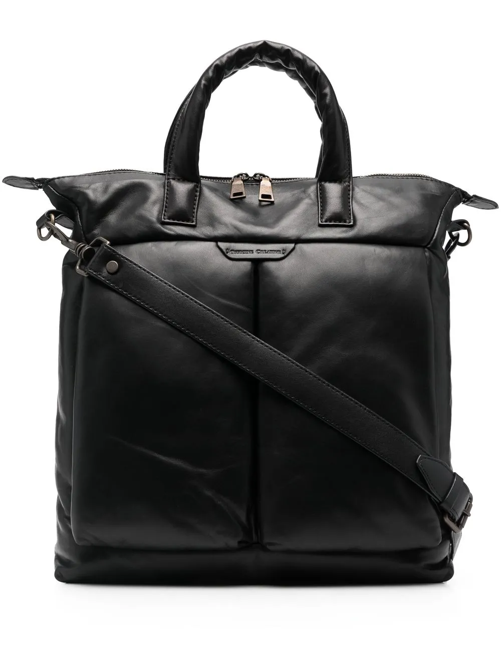 

Officine Creative tote capitonado con asa - Negro