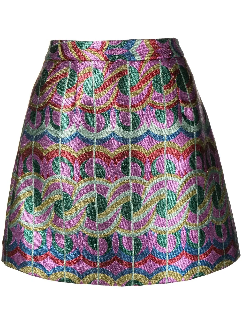 

Rebecca Vallance falda acampanada con estampado gráfico - Multicolor
