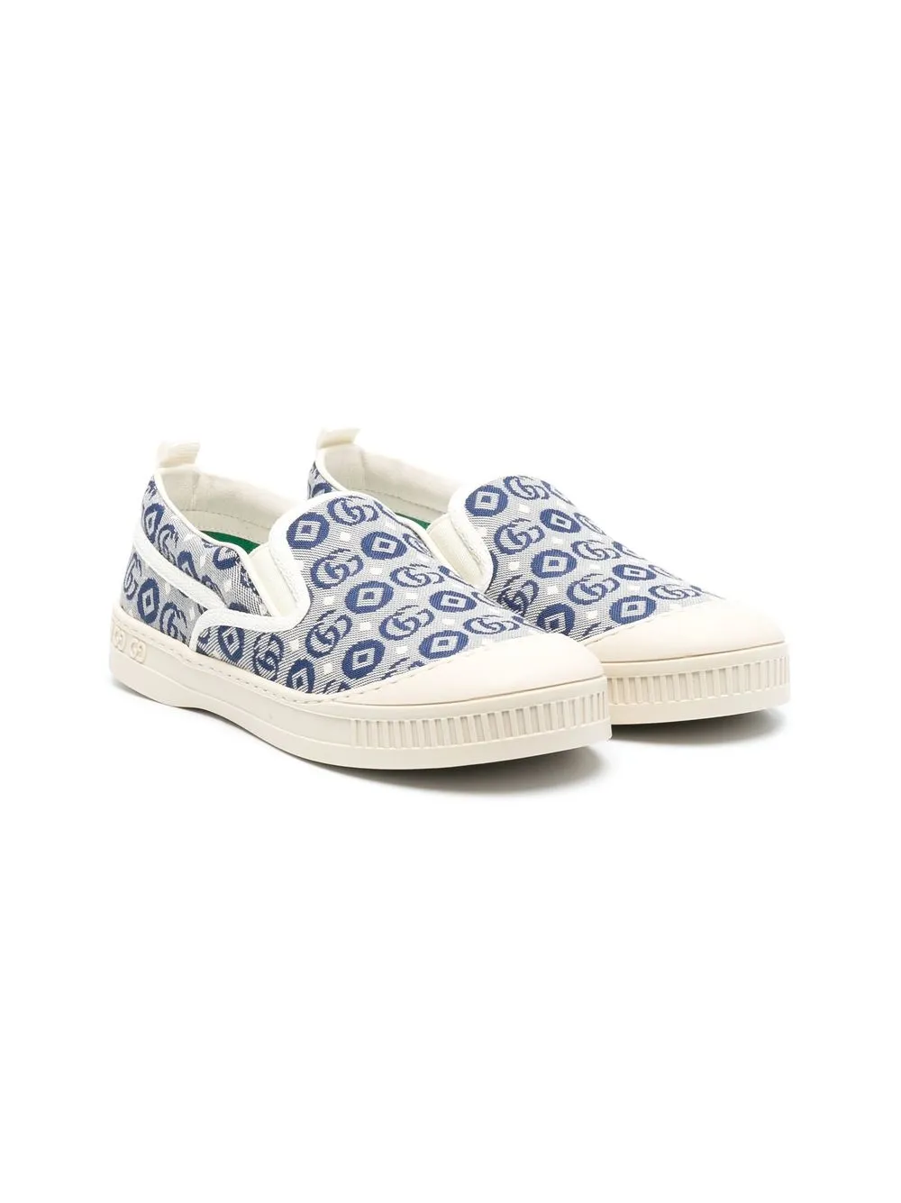 Sneakers senza lacci con logo jacquard