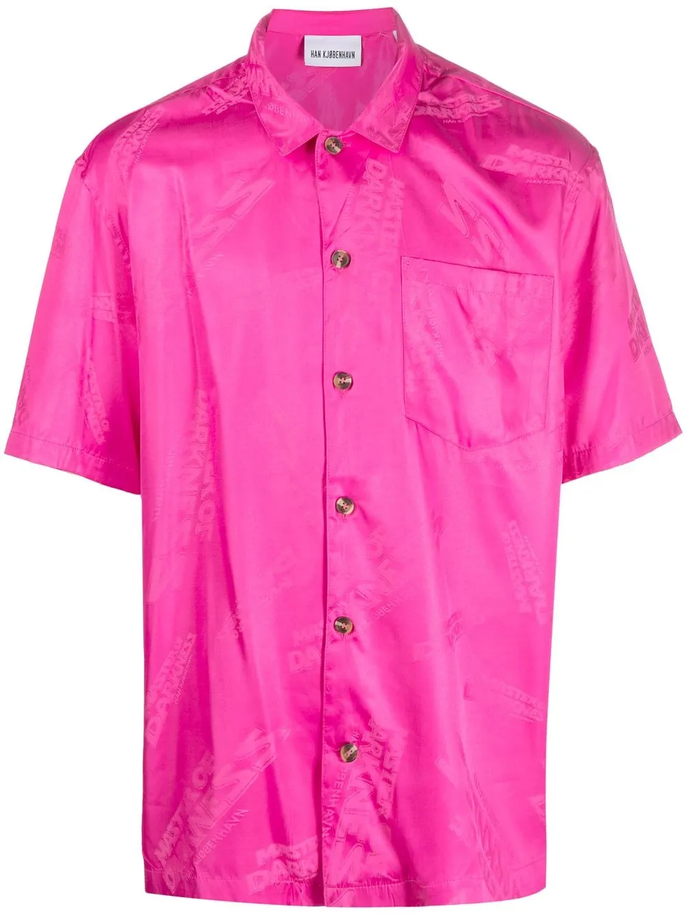 

Han Kjøbenhavn logo-print short-sleeved shirt - Pink