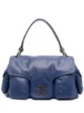 CHANEL Pre-Owned 2009-2010 large diamond-quilted flap handbag - Purple