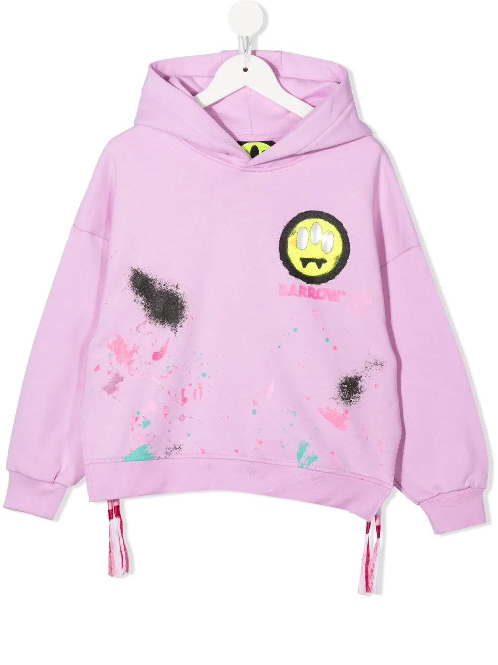 

Barrow kids hoodie con salpicadura de pintura - Rosado