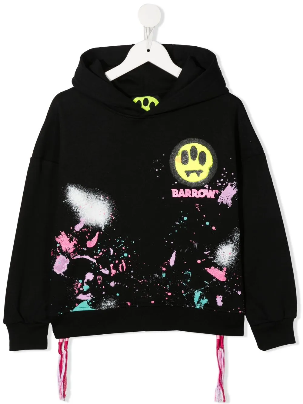 

Barrow kids hoodie con salpicadura de pintura - Negro