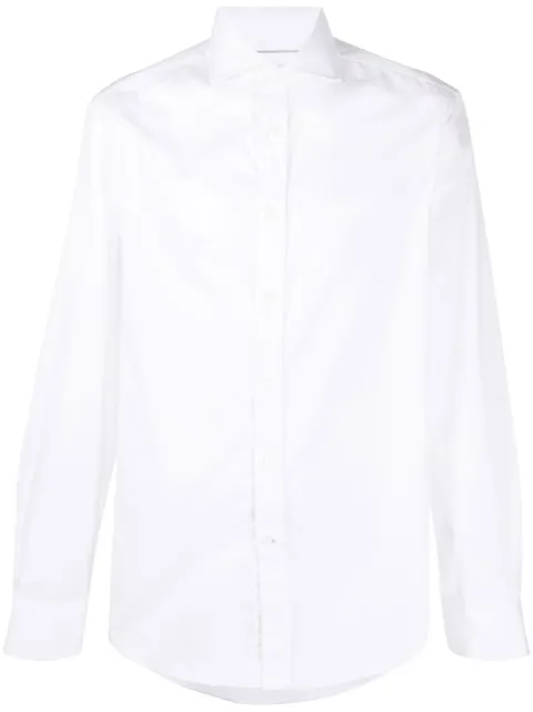 Brunello Cucinelli spread-collar long-sleeve shirt