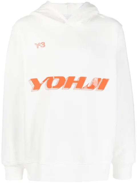 Y-3 logo print hoodie