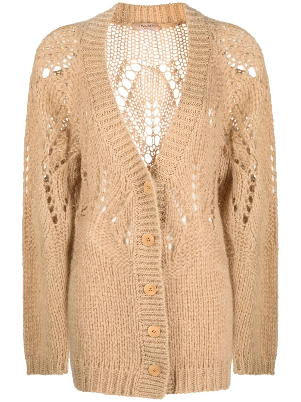 

TWINSET pointelle-knit cardigan - Neutrals