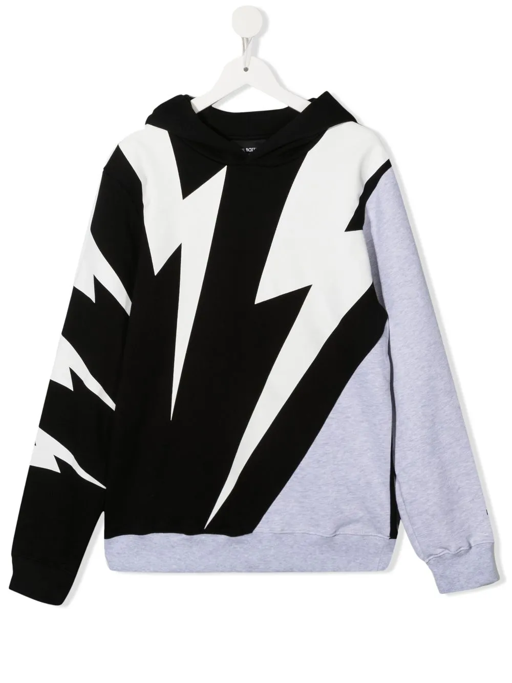 

Neil Barrett Kids hoodie con motivo de rayo - Negro
