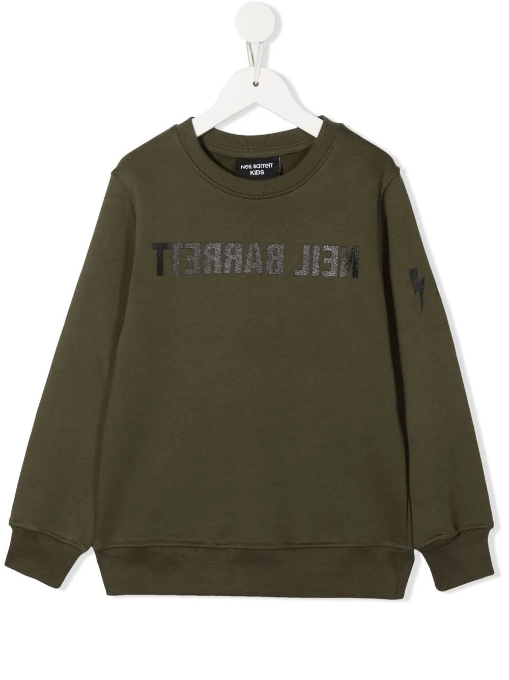 

Neil Barrett Kids logo-print fleece sweatshirt - Green