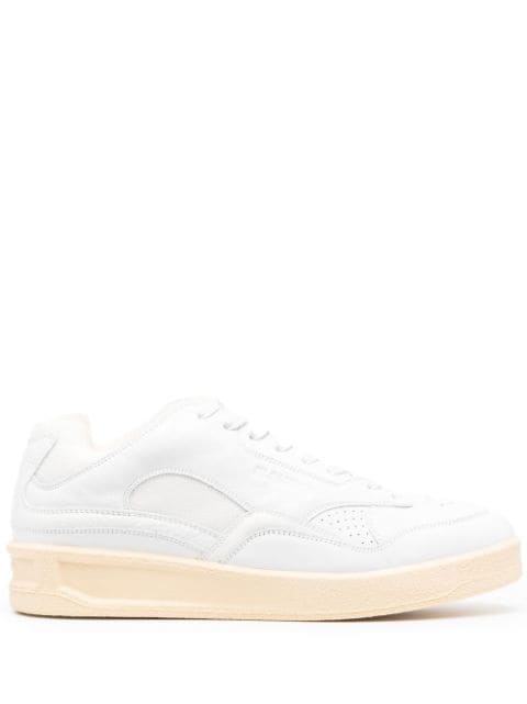 Jil Sander panelled low-top leather sneakers