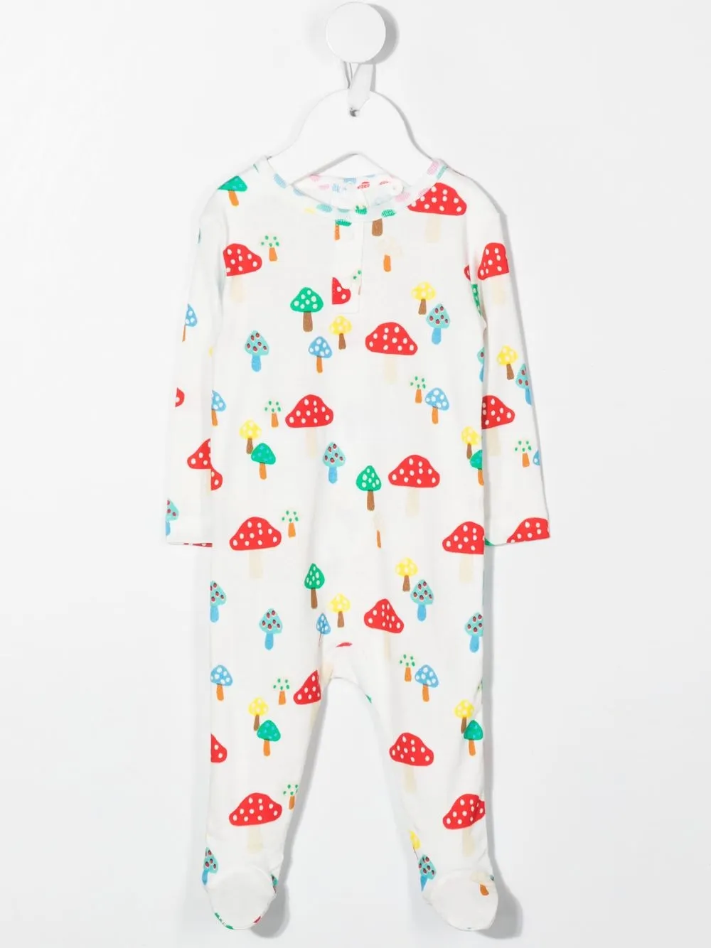 

Stella McCartney Kids mameluco con estampado de champiñones - Blanco