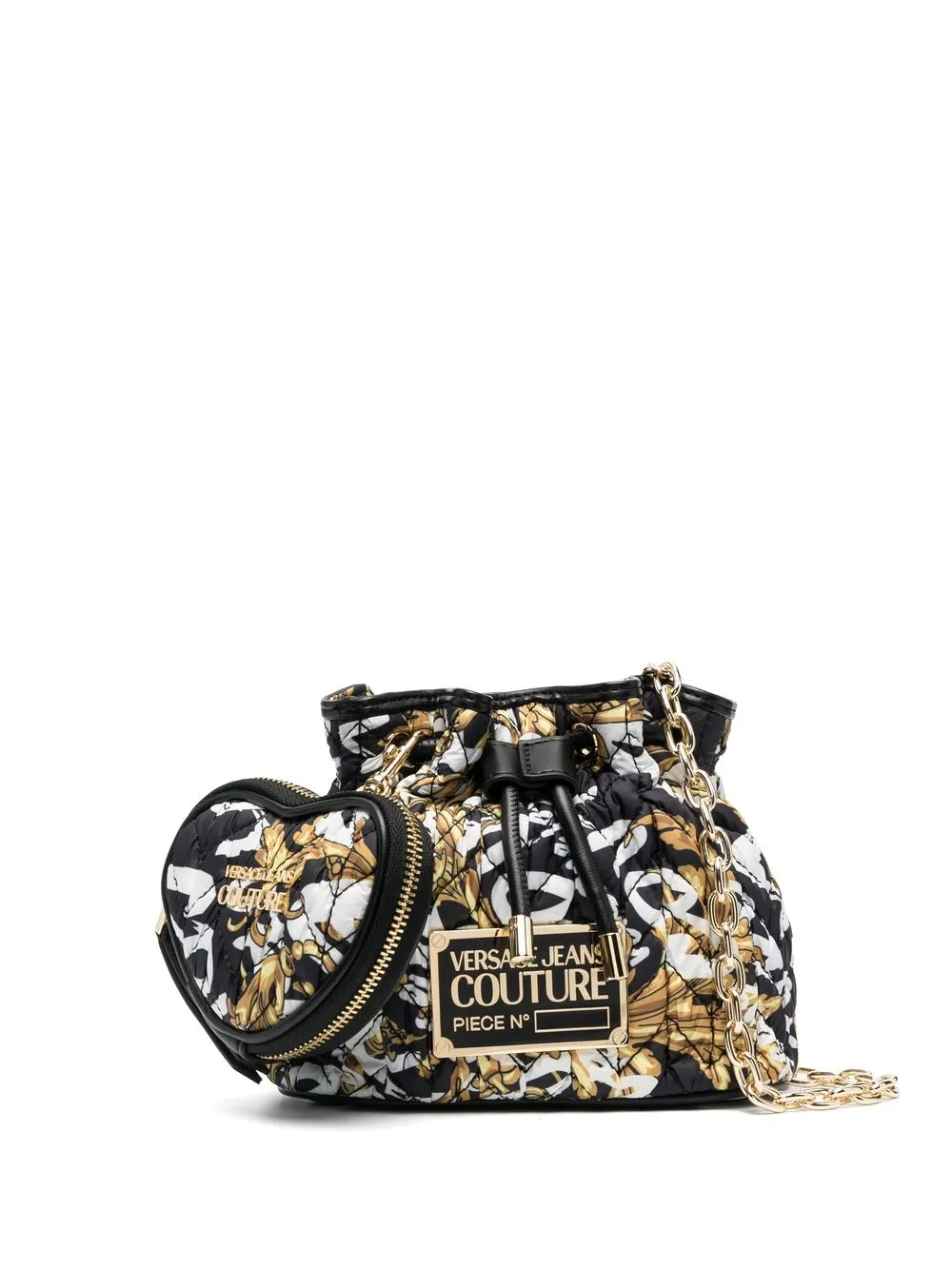

Versace Jeans Couture bolsa bucket capitonado - Negro