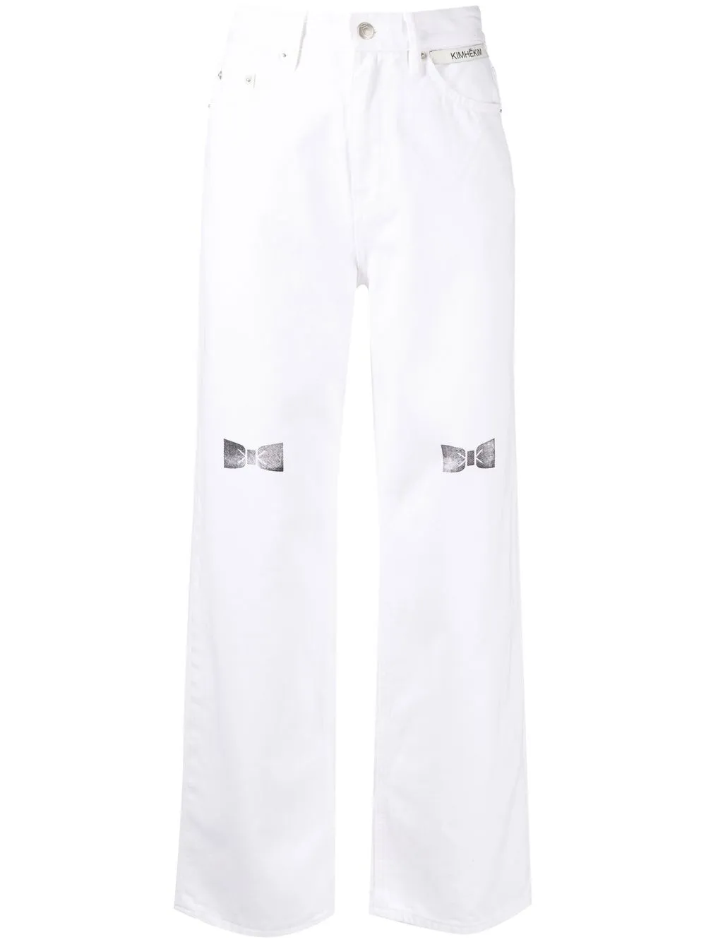 

Kimhekim high-waisted straight jeans - White