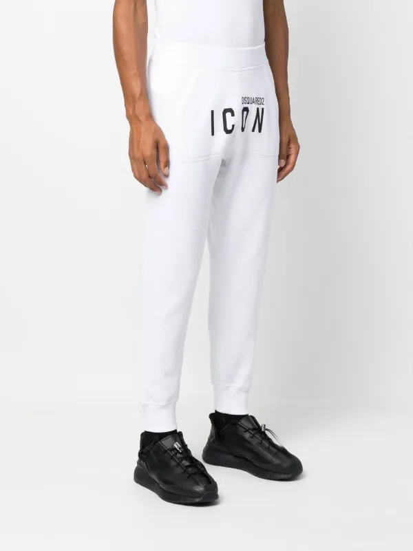 DSQUARED2 Icon-print Track Pants | White | FARFETCH JO
