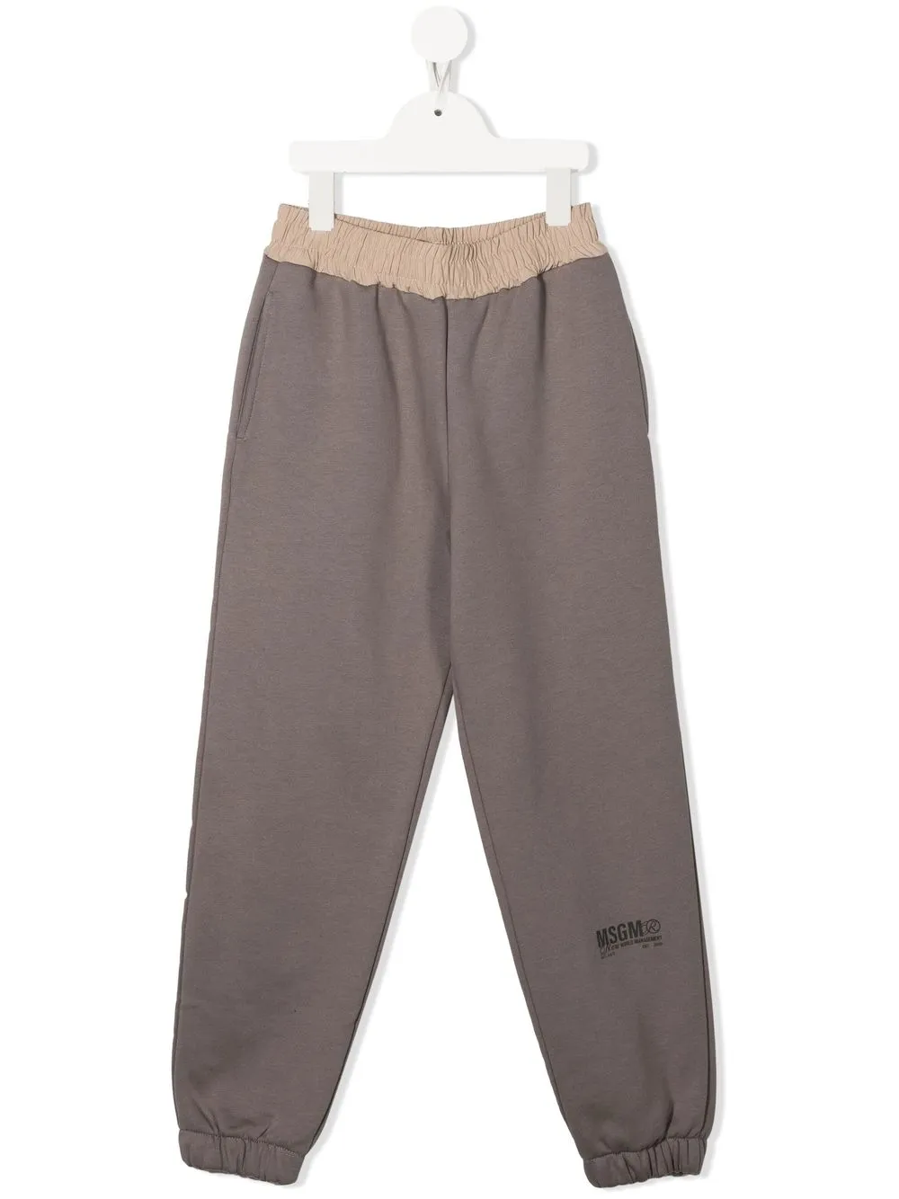 

MSGM Kids two-tone cotton track pants - Grey