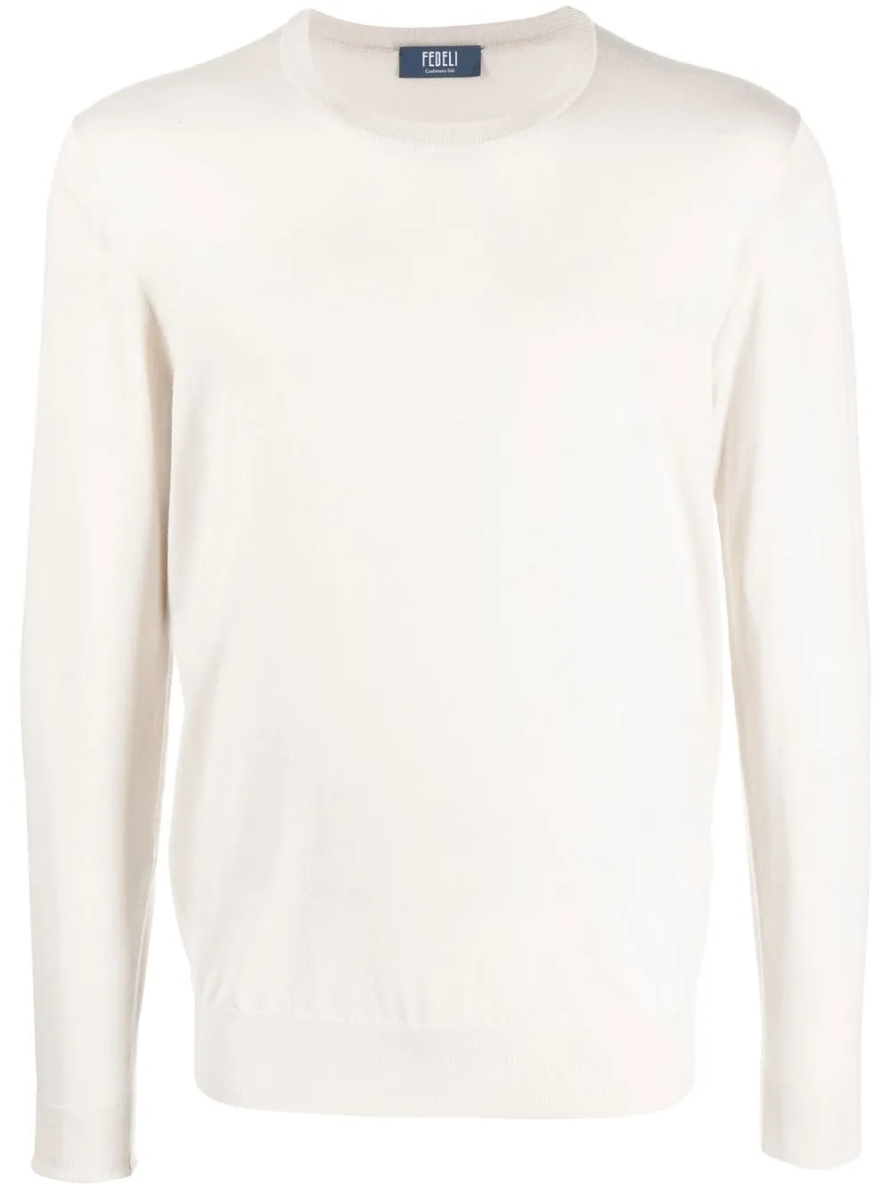 

Fedeli round-neck fine-knit jumper - Neutrals