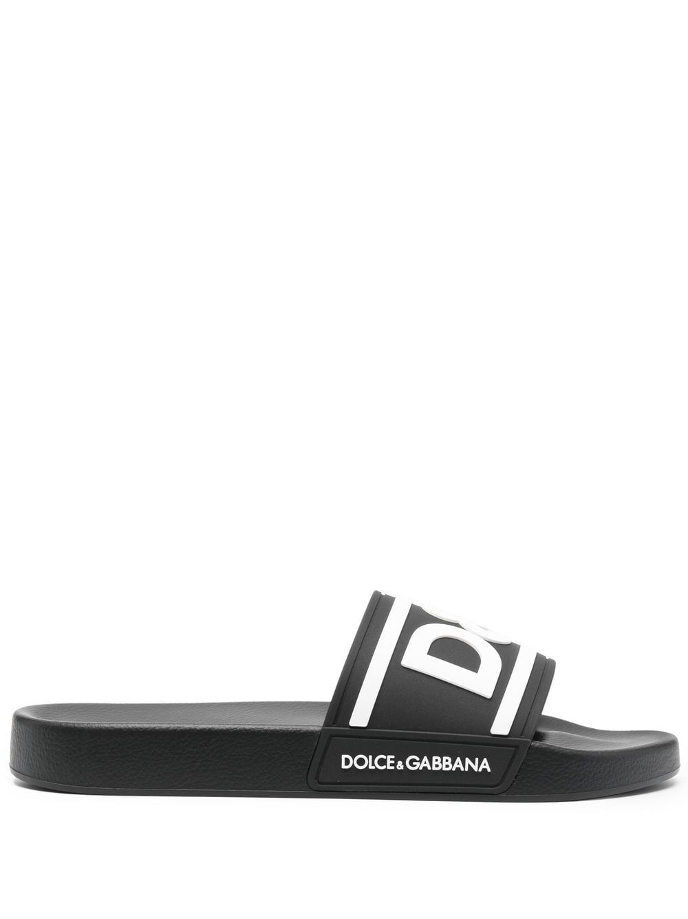 Image 1 of Dolce & Gabbana logo-print beach sliders
