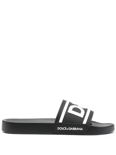 Dolce & Gabbana logo-print beach sliders