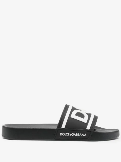Dolce & Gabbana logo-print beach sliders