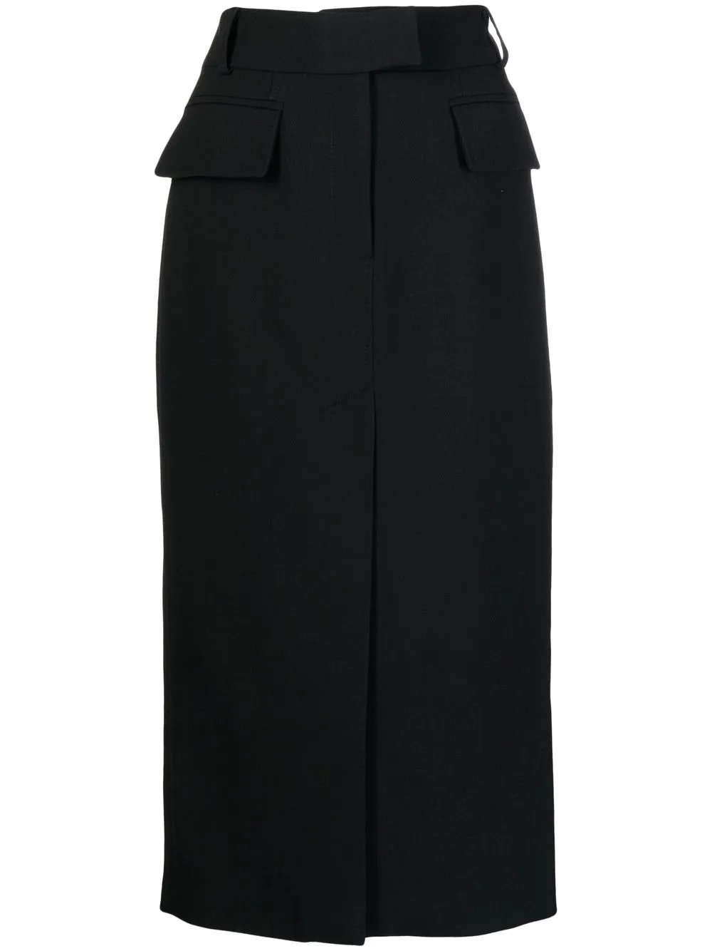 

Materiel front-slit high-waist skirt - Black