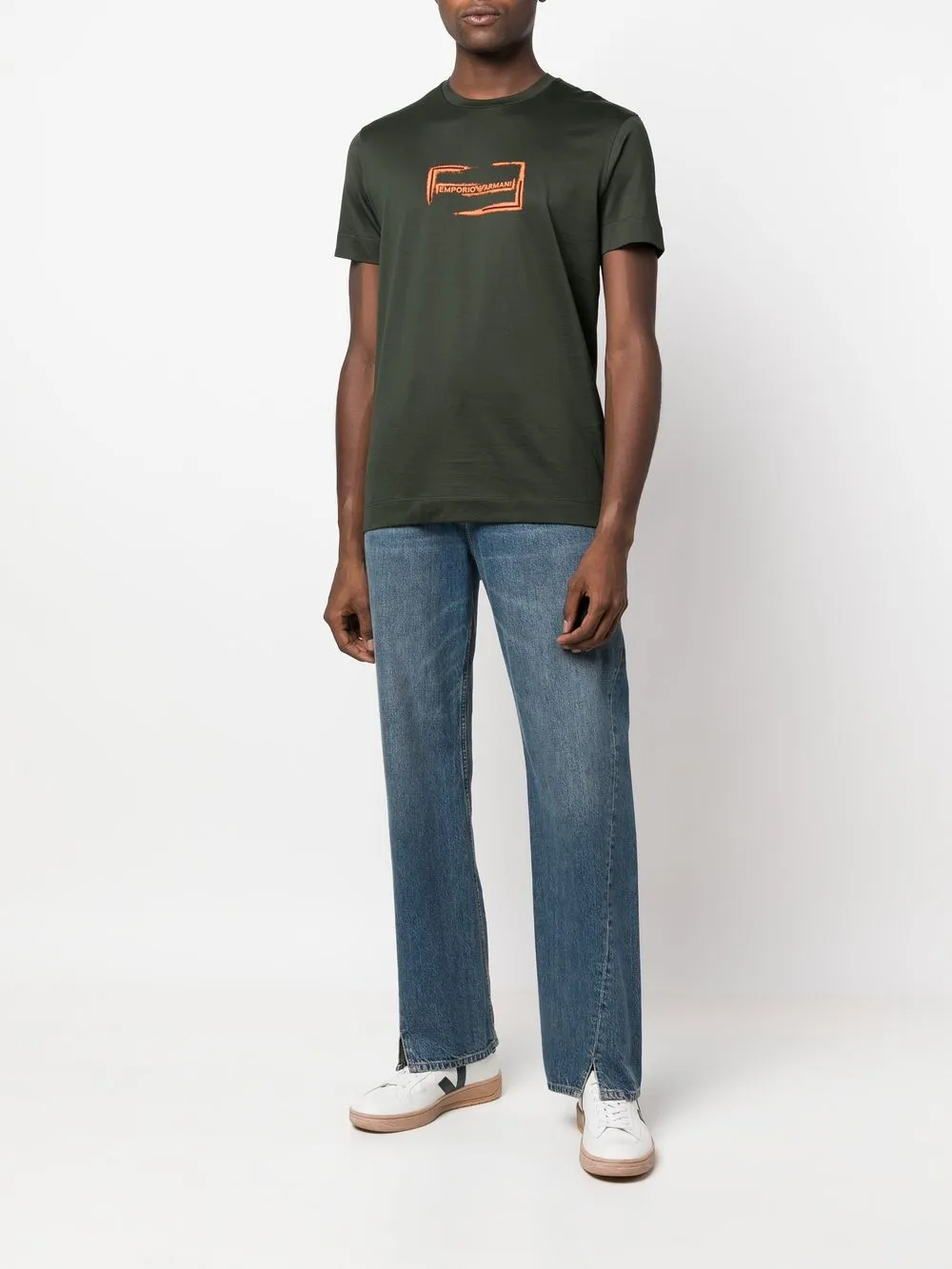 Emporio Armani T-shirt met logoprint - Groen
