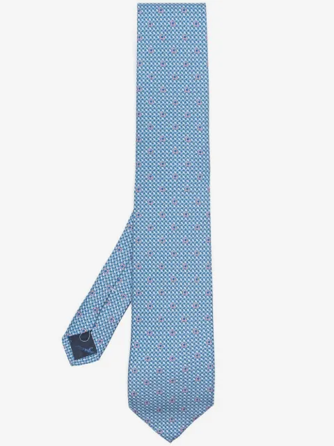 Ferragamo Gancini print silk tie
