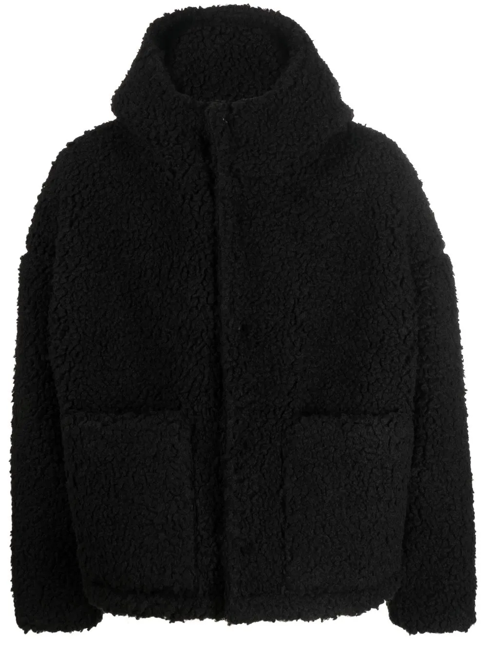 

1017 ALYX 9SM faux-shearling hooded jacket - Black