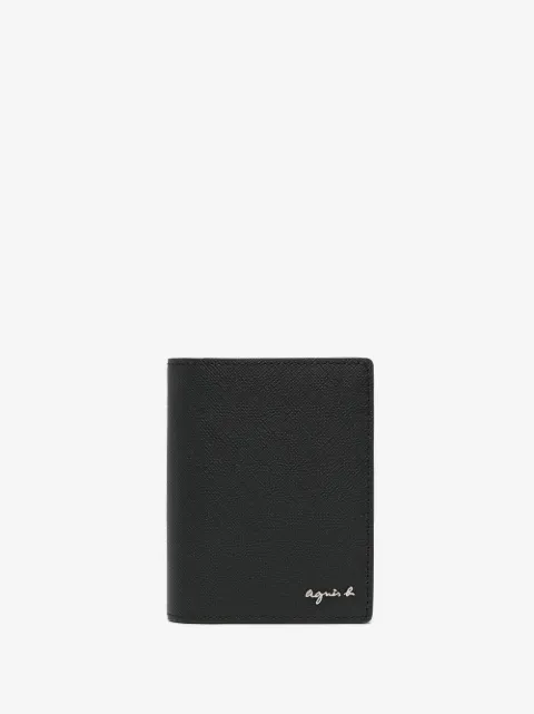 agnès b. bi-fold leather cardholder
