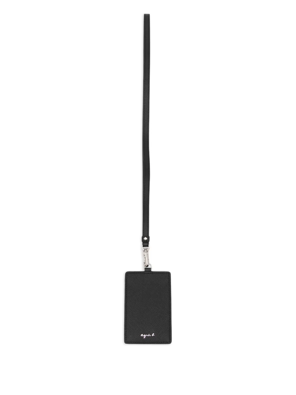 agnès b.  leather cardholder | Black | Image 1