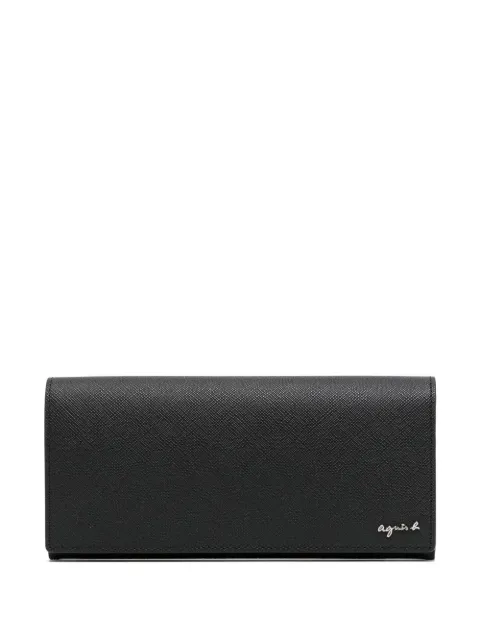 agnès b.  logo-plaque leather wallet