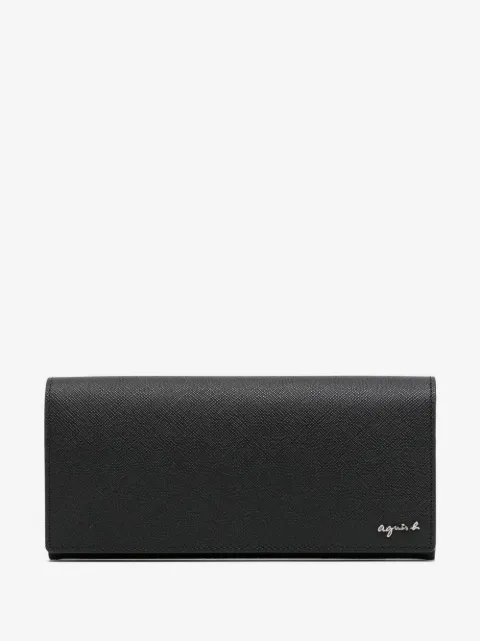agnès b.  logo-plaque leather wallet