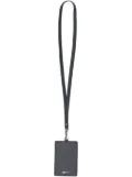 agnès b. leather ID card neck tag - Blue