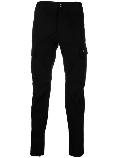 logo-patch tapered cargo trousers