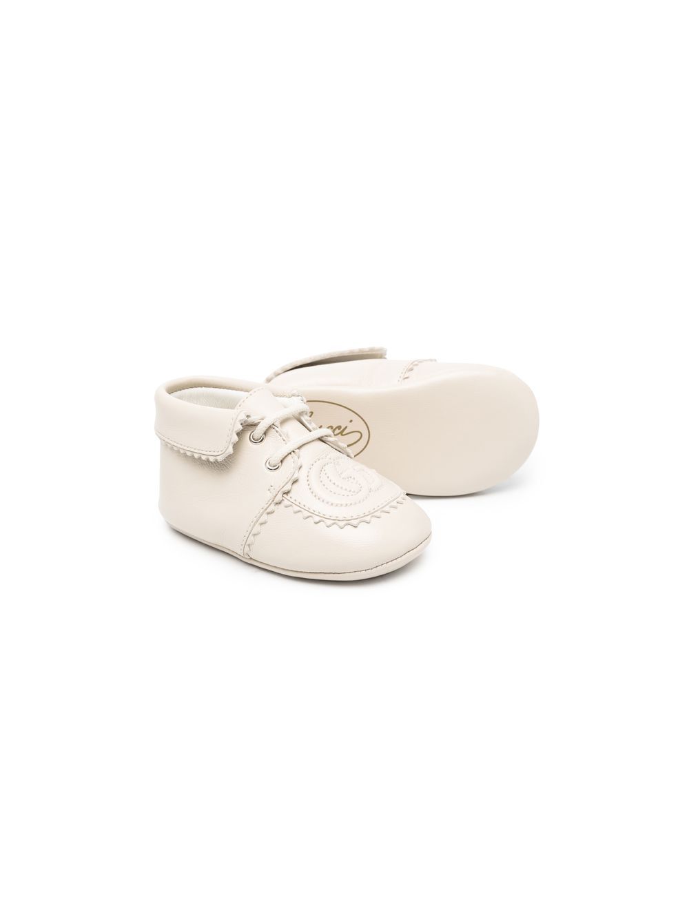 Gucci Kids Leren laarzen - Beige