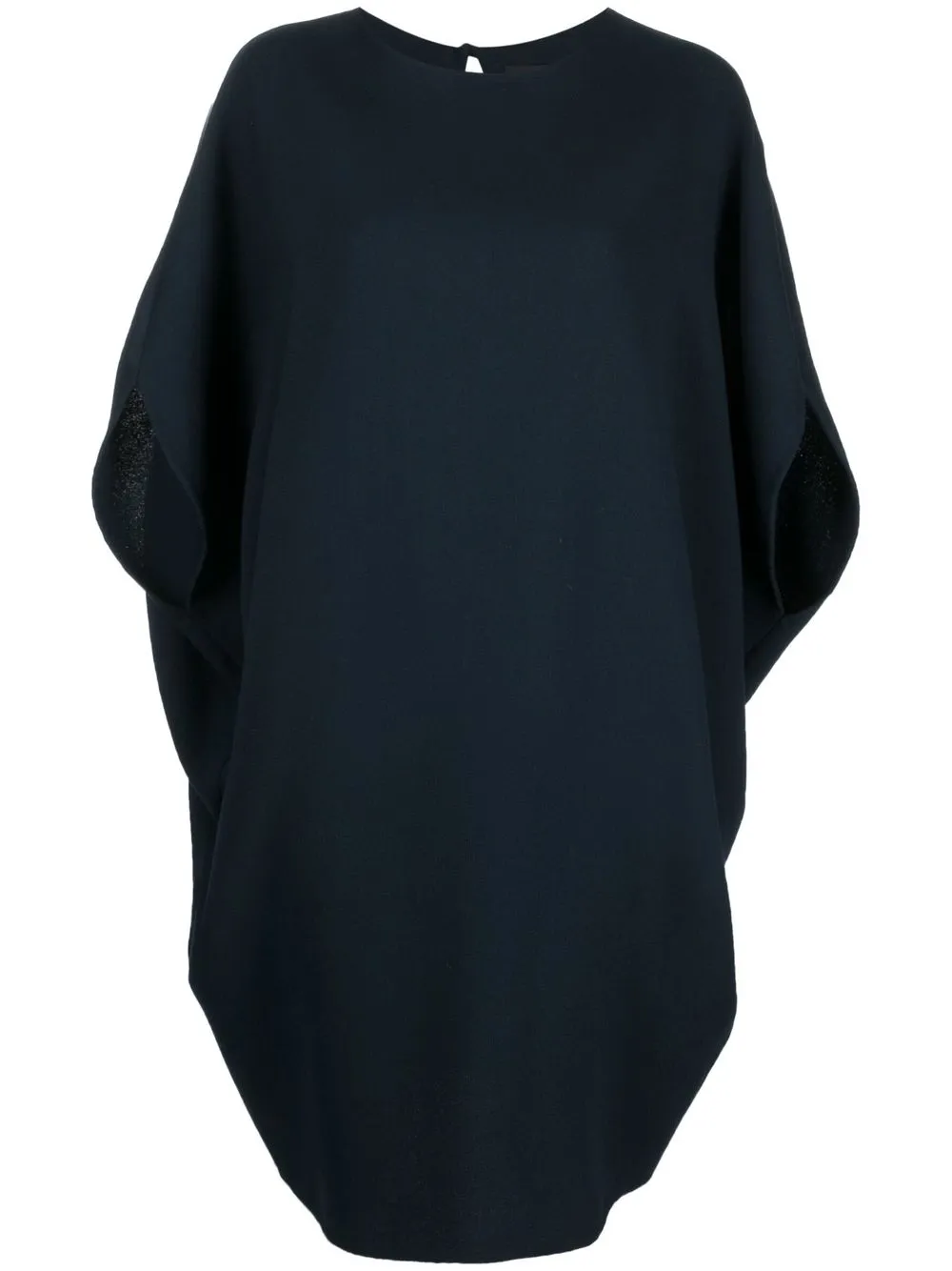 

Gianluca Capannolo crew neck slit-sleeve midi dress - Blue