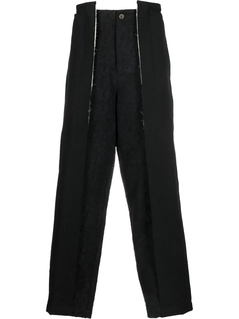 

Uma Wang raw-cut patterned-jacquard trousers - Black