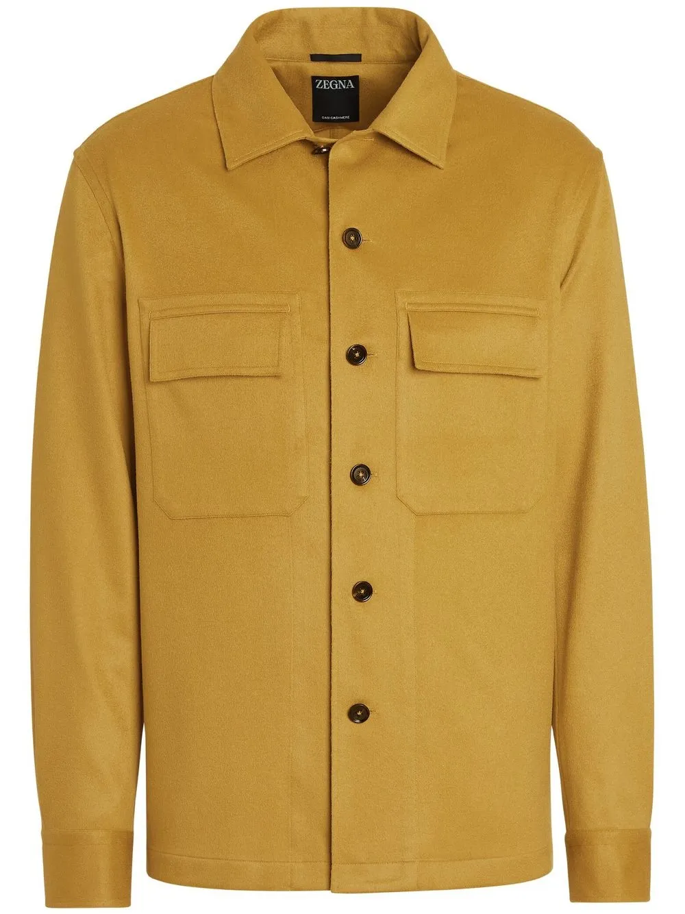 

Zegna camisa de cachemira manga larga - Amarillo