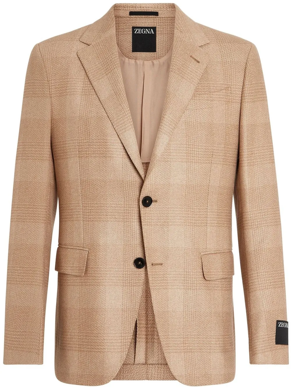 

Zegna blazer con botones y cuadros estampados - Marrón